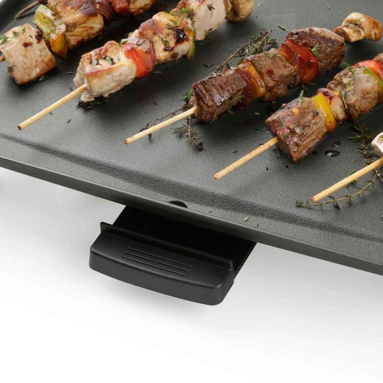 Asador KALLEY K-AGL15 Grill Liso Negro