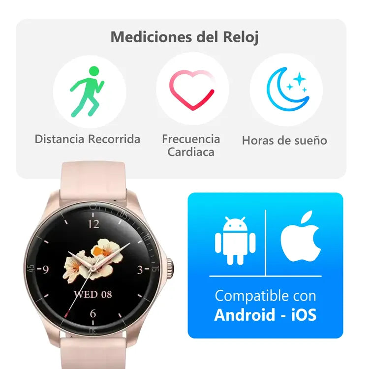 Reloj KALLEY K-SWR3 35 mm Rosado/Blanco