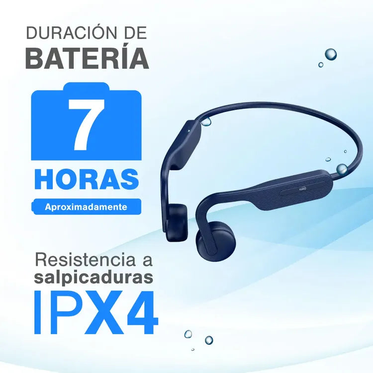 Audífonos KALLEY Inalámbricos Bluetooth K-ABCN Conducción Ósea Azul