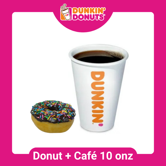 Donut + Café 10 onz | Bonos Dunkin